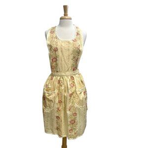 Floral Cottagecore Prairie Feminine Romantic Kitchen Apron Dress One Size